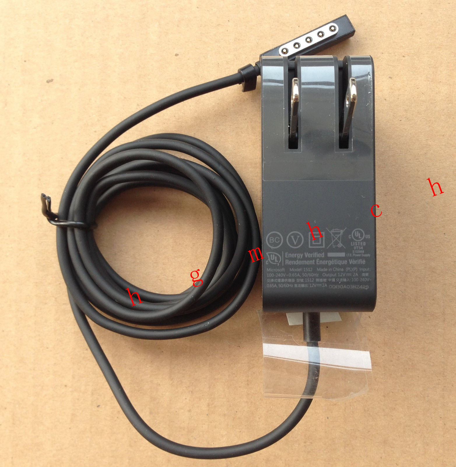 12V 2A Genuine Microsoft Surface RT 1512 1513 AC power Adapter 12V 2A Genuine Microsoft Surface RT 1512 1513 AC power Adapter