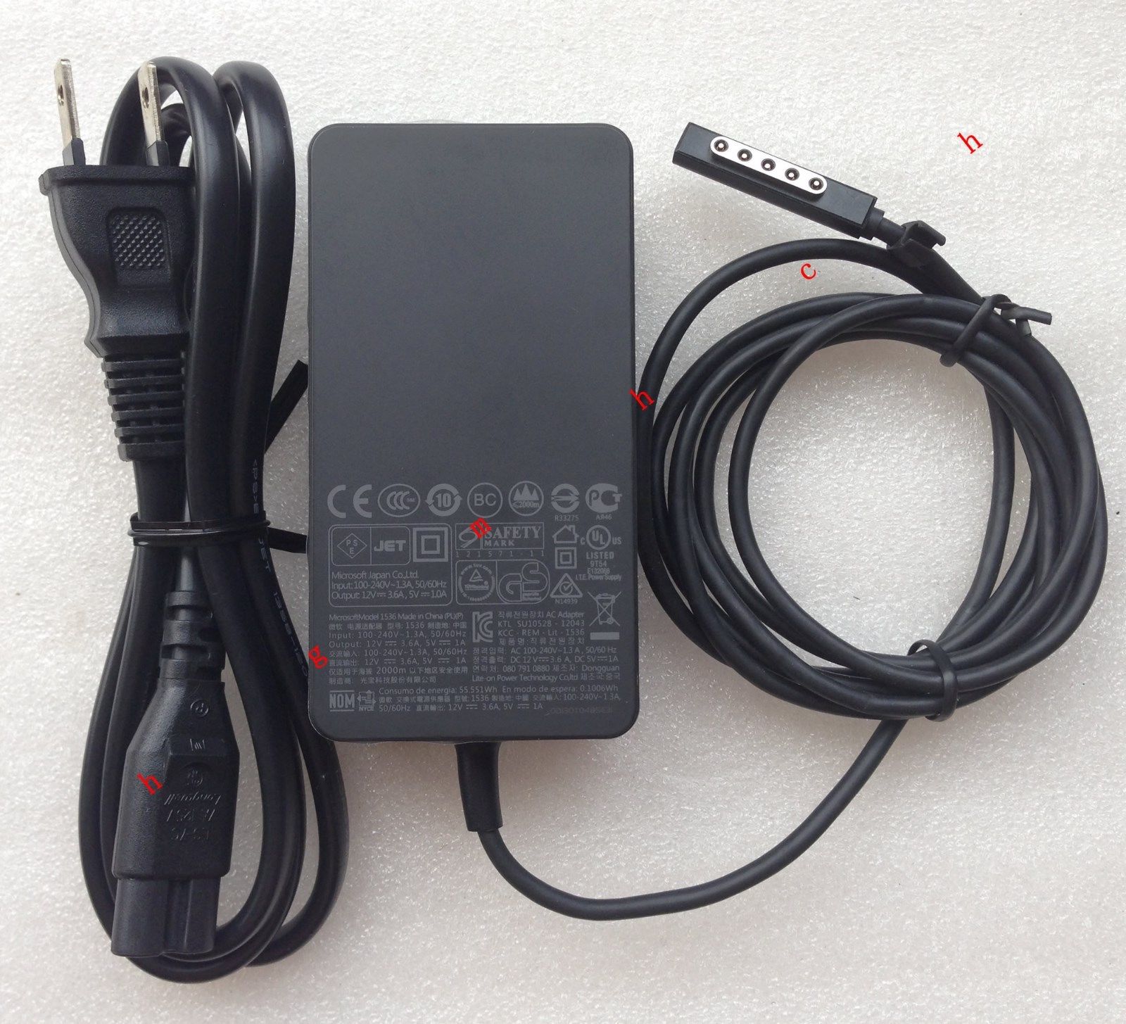 Original Genuine OEM Microsoft 1536 48W Charger Surface Pro 2,7E Original Genuine OEM Microsoft 1536 48W Charger Surface Pro 2,7E