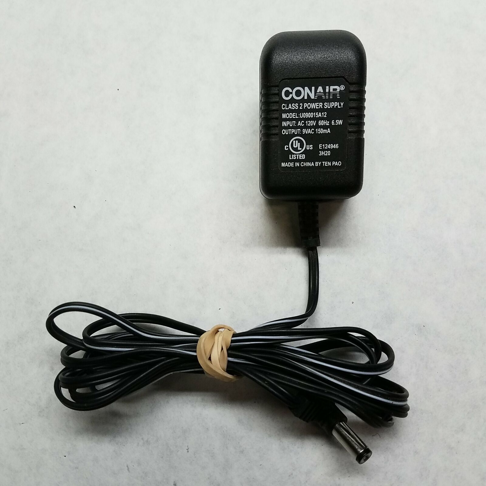 conair class 2 power supply Class 2 AC Adapter Model U090015A12 Output 9VAC model conair class 2 power supply Class 2 AC Adapter Model U090015A12 Output 9VAC model