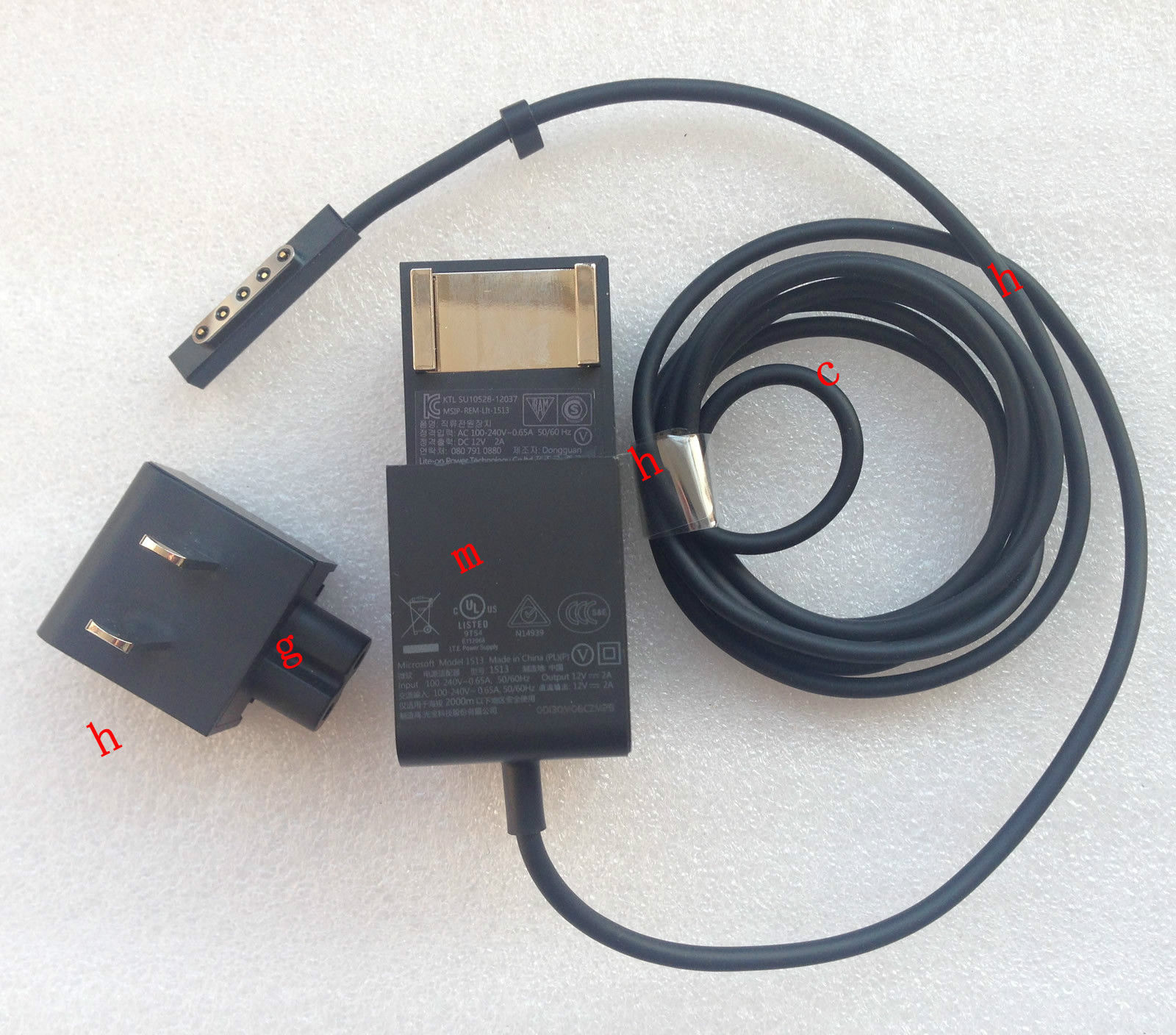 Microsoft Surface 2 Windows RT 1513 1512 12V 2A 24W AC Adapter Microsoft Surface 2 Windows RT 1513 1512 12V 2A 24W AC Adapter
