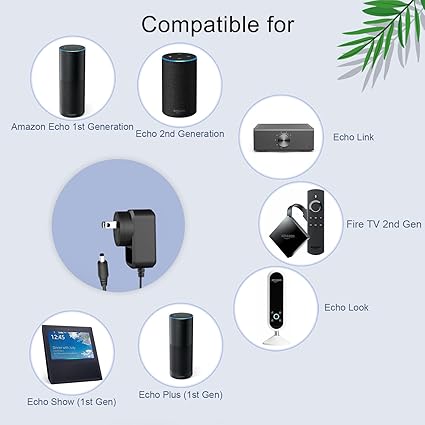 Echo Power Cord Replacement 21W for Amazon Alexa 1st & 2nd Generation,Echo Show 1s Echo Power Cord Replacement 21W for Amazon Alexa 1st & 2nd Generation,Echo Show 1s