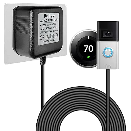 24 Volt Doorbell Power Adapter - 16.4ft Long C Wire Adapter, Doorbell Transformer 24 Volt Doorbell Power Adapter - 16.4ft Long C Wire Adapter, Doorbell Transformer