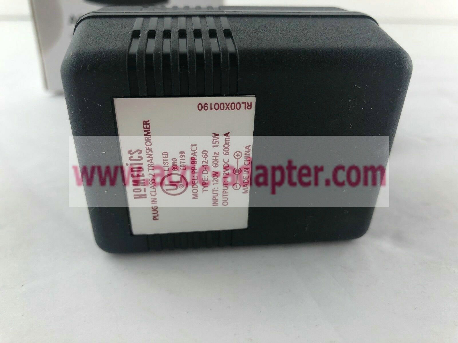 New Homedics THERA P AC Adapter PP-BPAC1 D-12-60 12V 600mA Plug in Class 2 Transfo New Homedics THERA P AC Adapter PP-BPAC1 D-12-60 12V 600mA Plug in Class 2 Transfo